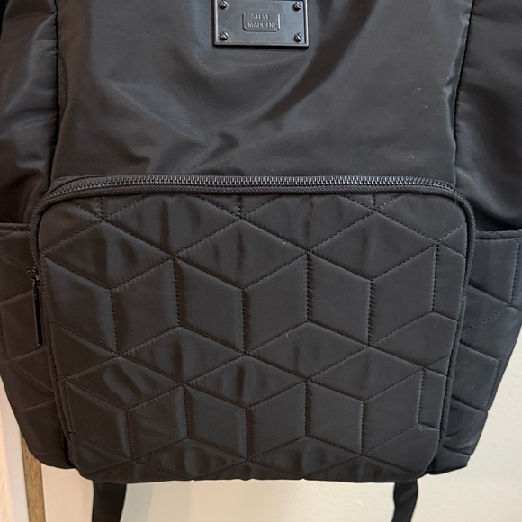 Steve Madden Black Geometric Backpack - Picture 4 of 7